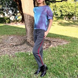 NWOT Zara Iridescent Purple Blouse in Size S